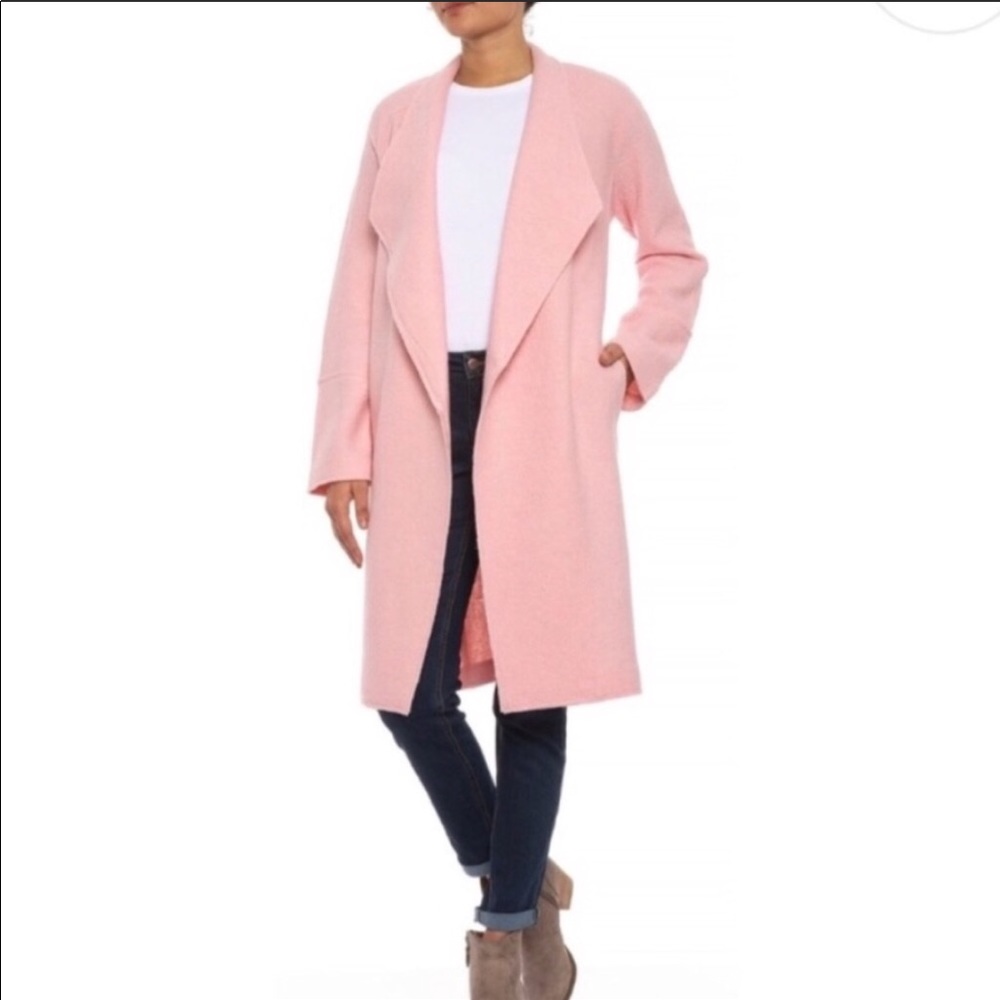 TAHARI Pink Open Front Coat